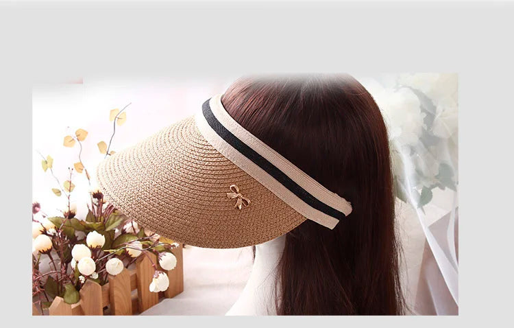 Handmade Straw Visor Caps