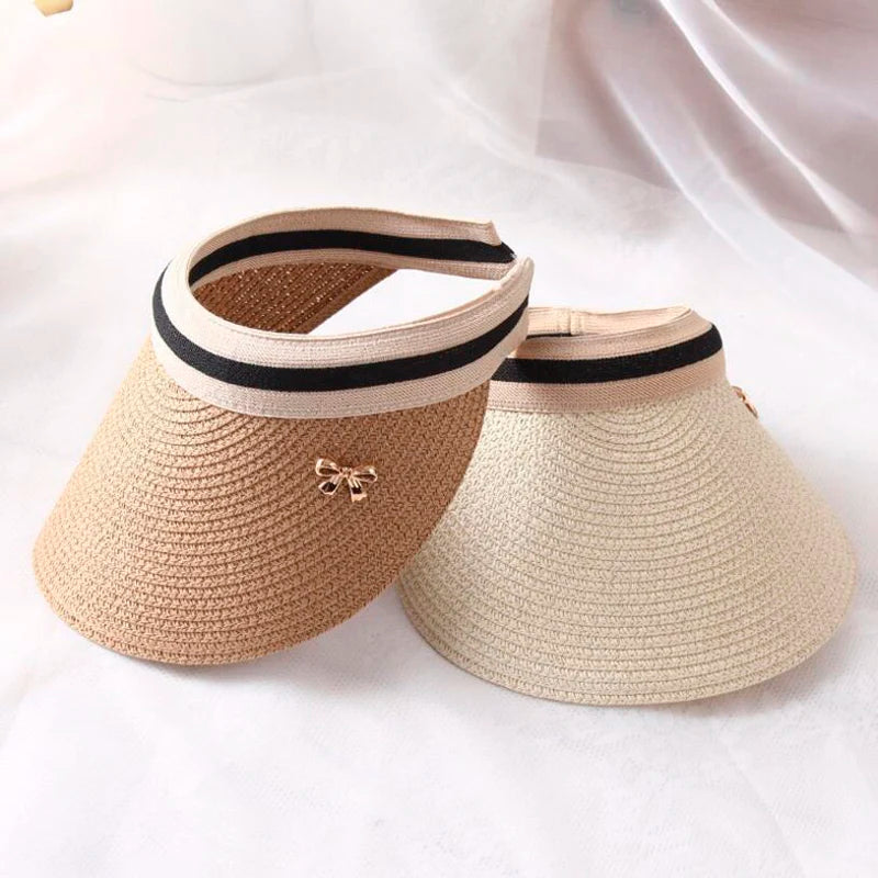 Handmade Straw Visor Caps