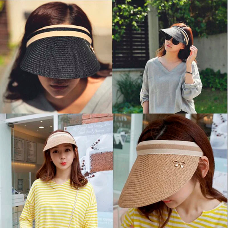 Handmade Straw Visor Caps