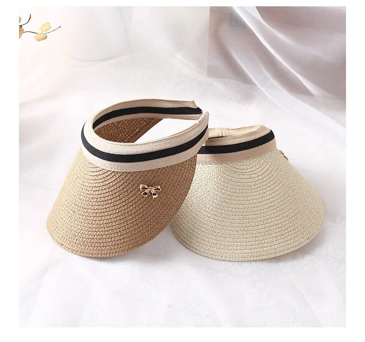 Handmade Straw Visor Caps