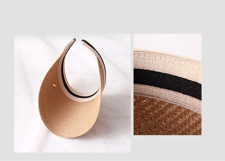 Handmade Straw Visor Caps
