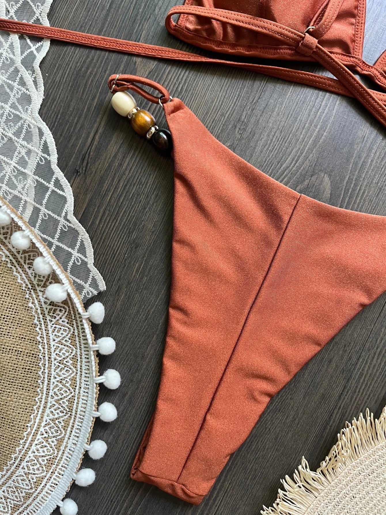 Pearls Strap Swimsuit