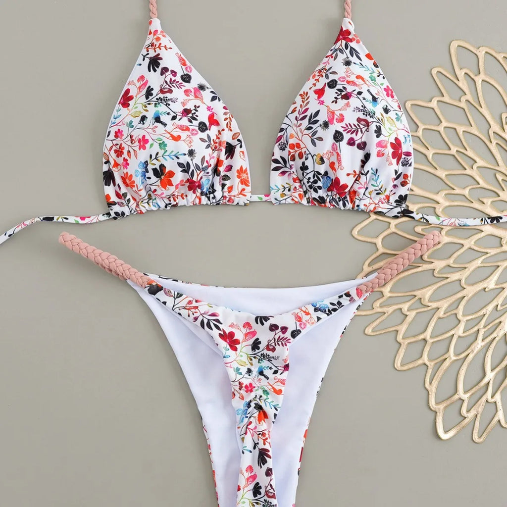 Polka Dot Bikini Set Women Two Piece Swimwear - Flirty Sexy Instagram Beach Vacation Push Up Swimsuit