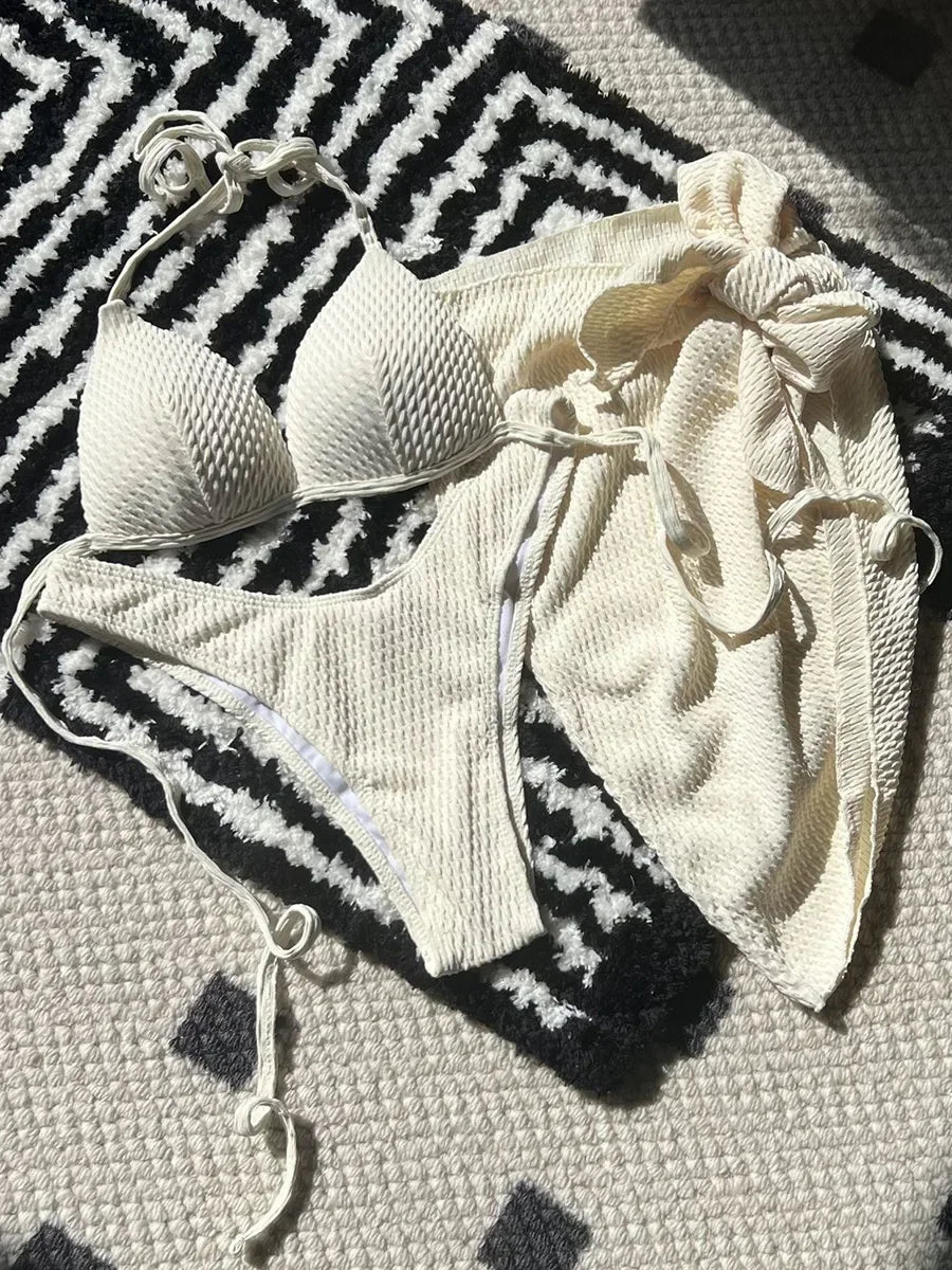 Sun-kissed Texture Swim Set