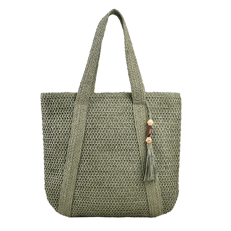 Straw Weave Tote Bag