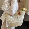 Straw Woven Basket Handbag