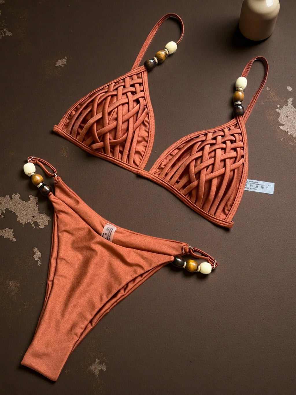 Pearls Strap Swimsuit