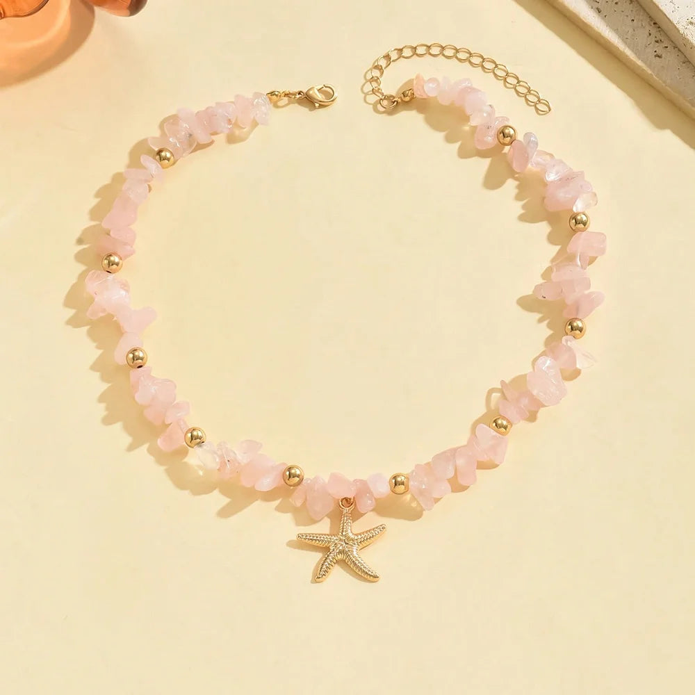 Natural Seashell Beaded Necklace