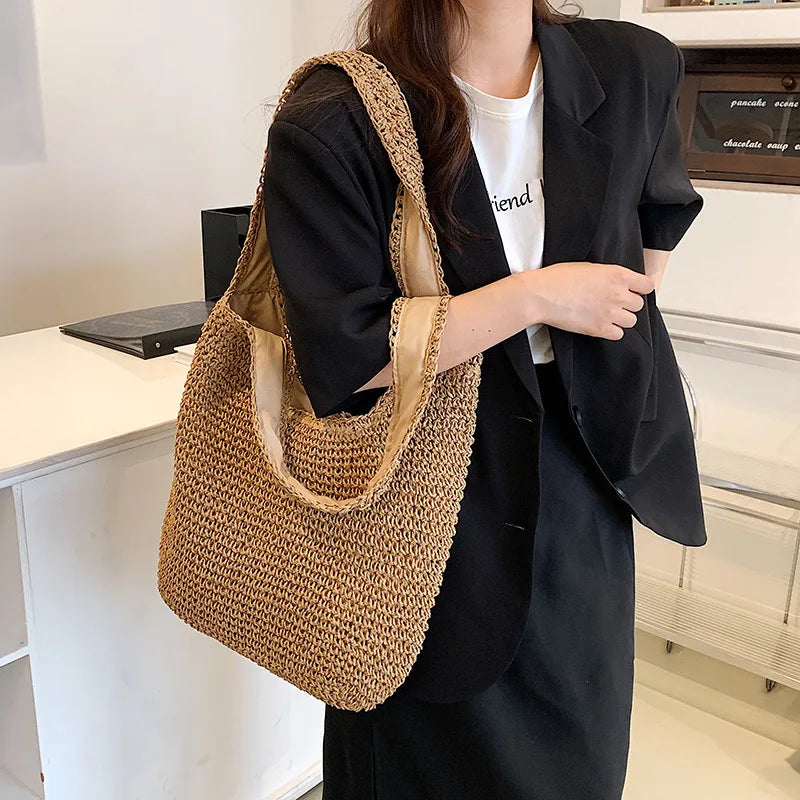 Beach Vintage Handmade Woven Shoulder Bag