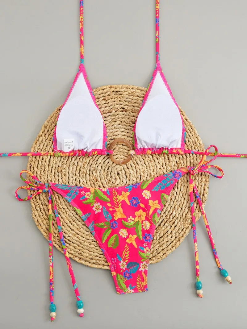 Polka Dot Bikini Set Women Two Piece Swimwear - Flirty Sexy Instagram Beach Vacation Push Up Swimsuit