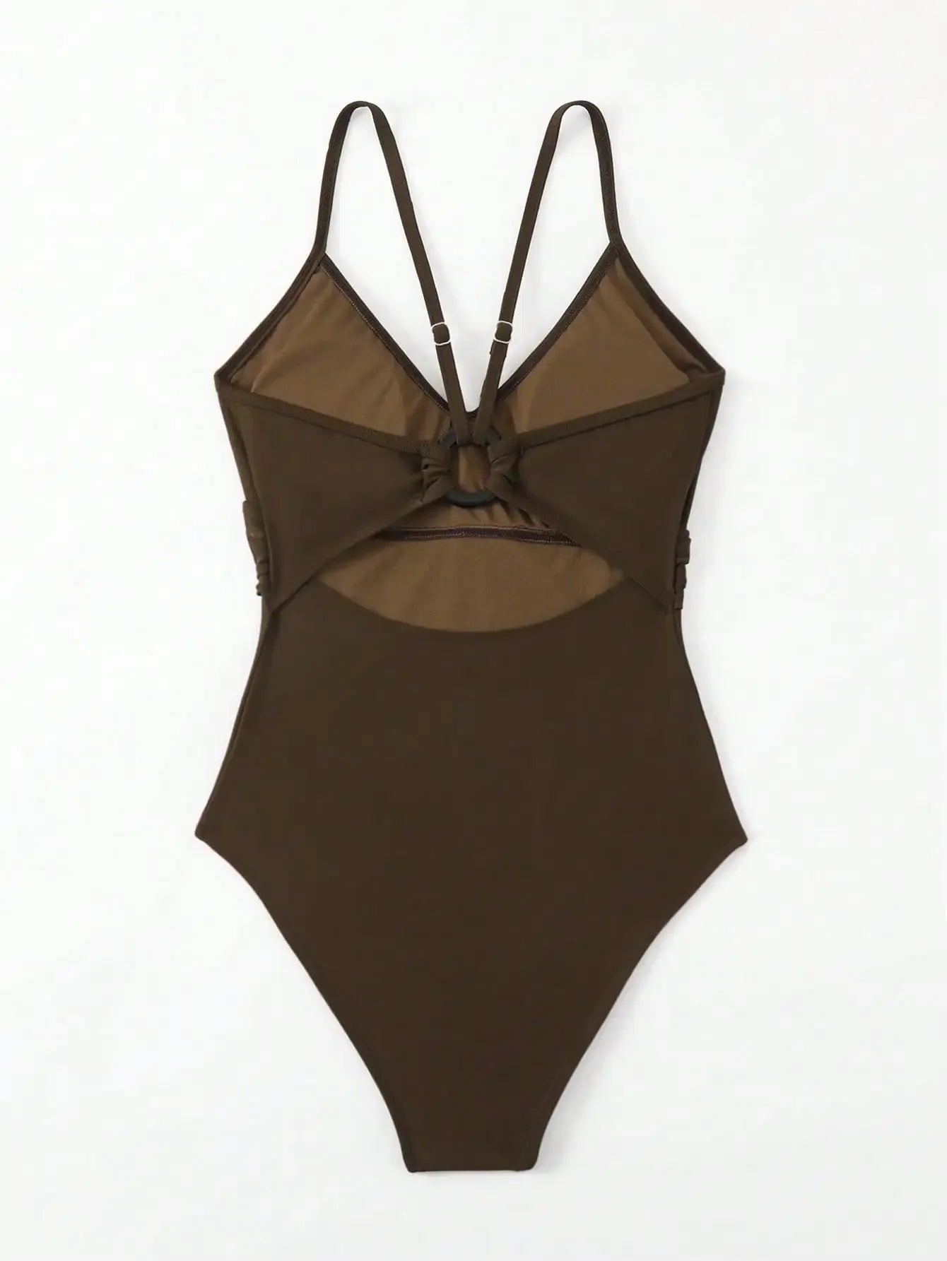 New solid color slim fit one-piece swimsuit