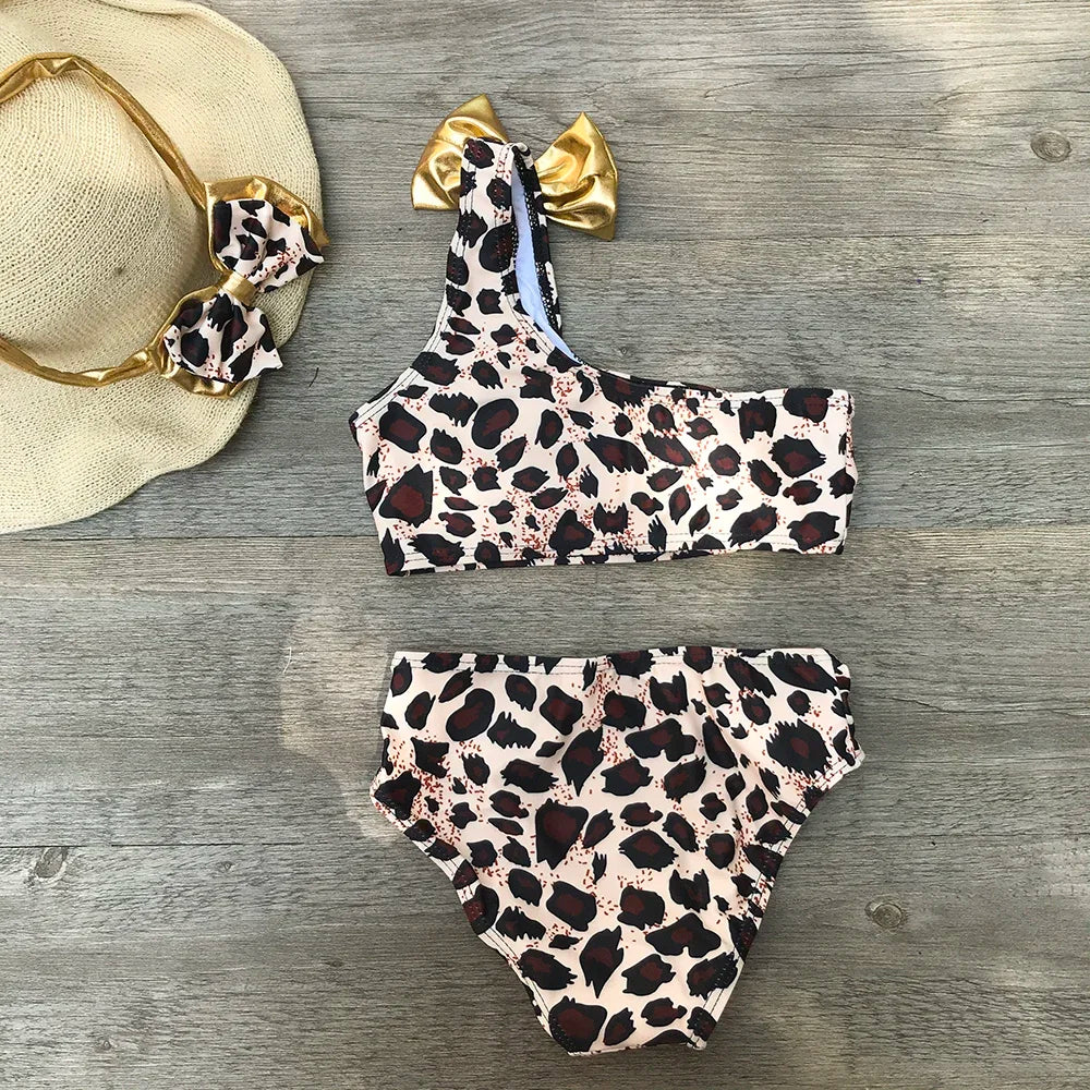Baby Girls Swimsuit Leopard Print