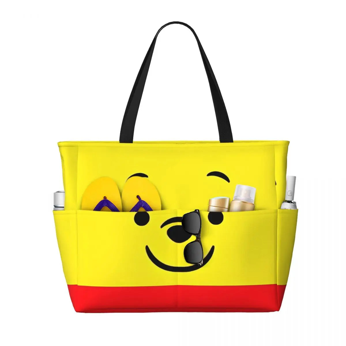 Winnie The Pooh Large Beach Tote Bag