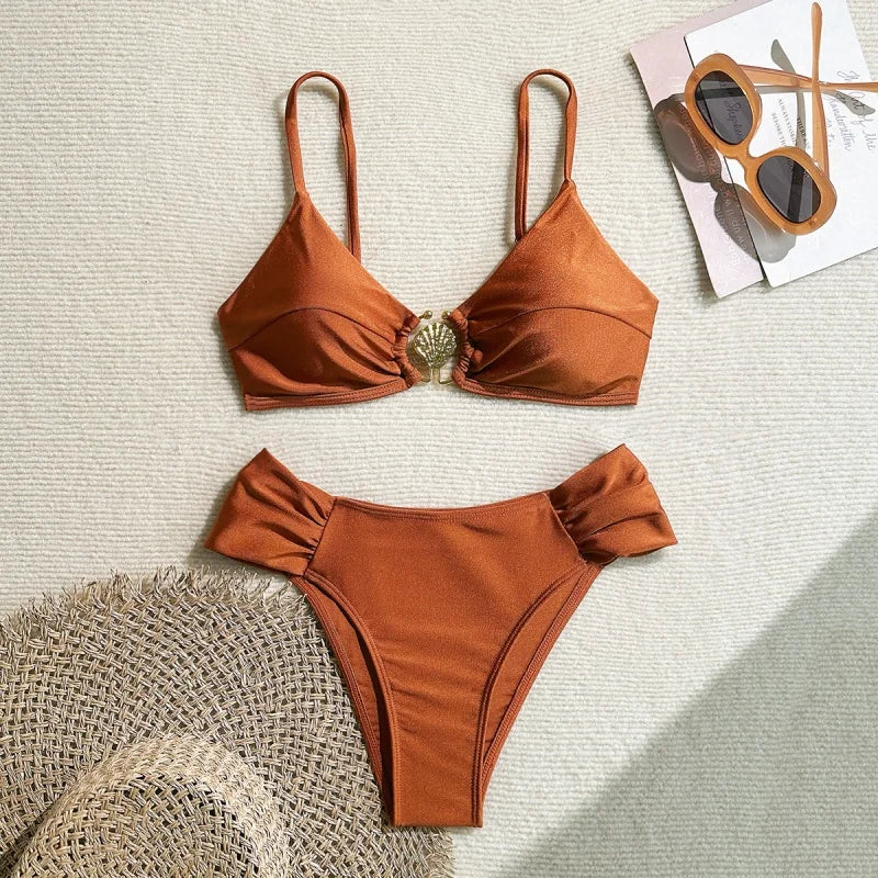 Orange Metal Buckle Push Up