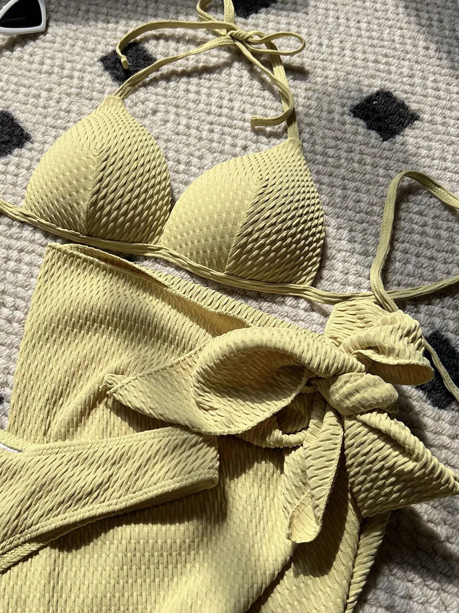 Sun-kissed Texture Swim Set