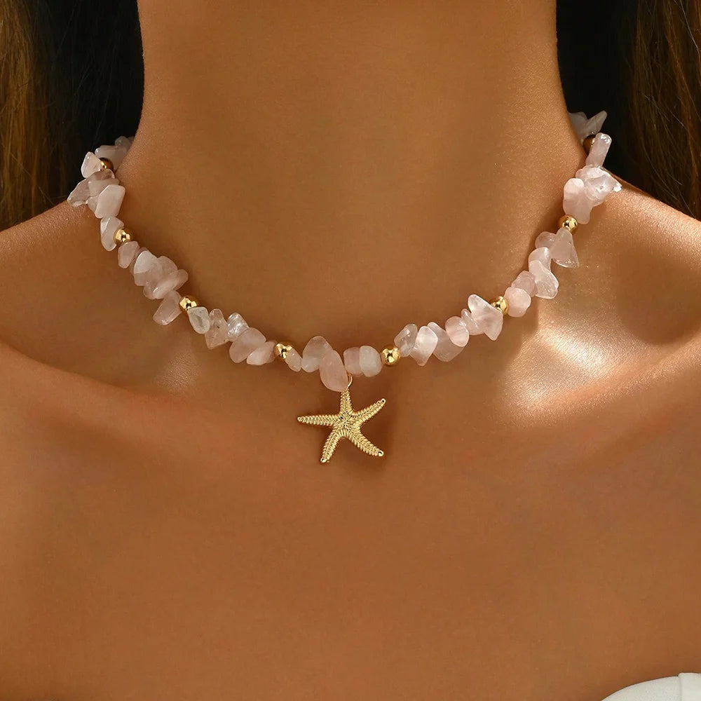Natural Seashell Beaded Necklace