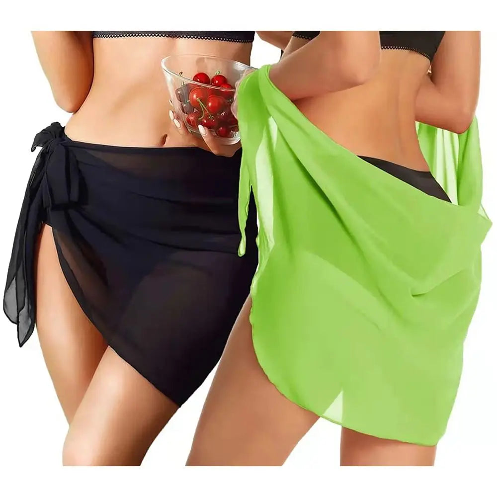 Sheer Short Beach Bikini Wrap