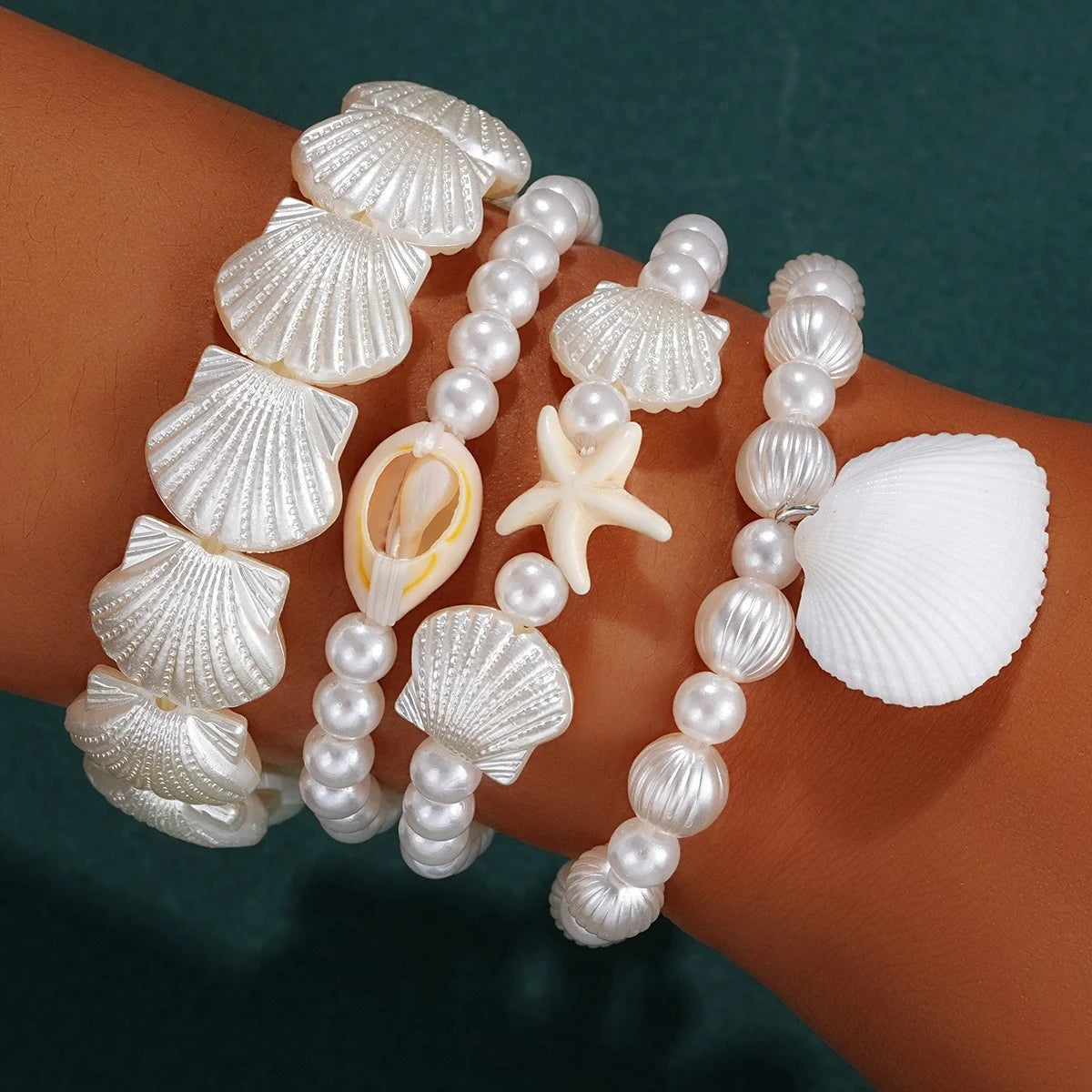 Bohemian Shell Starfish Bead Bracelet