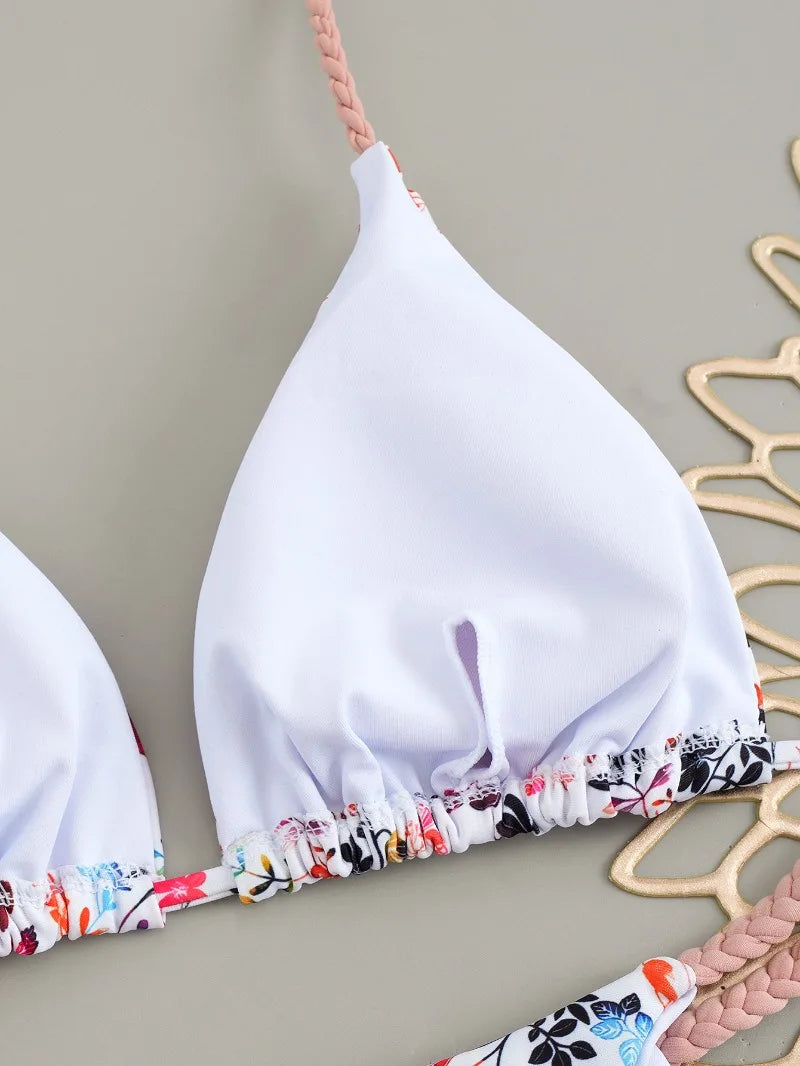 Polka Dot Bikini Set Women Two Piece Swimwear - Flirty Sexy Instagram Beach Vacation Push Up Swimsuit