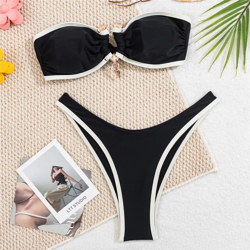 Metal Buckle Swimwear