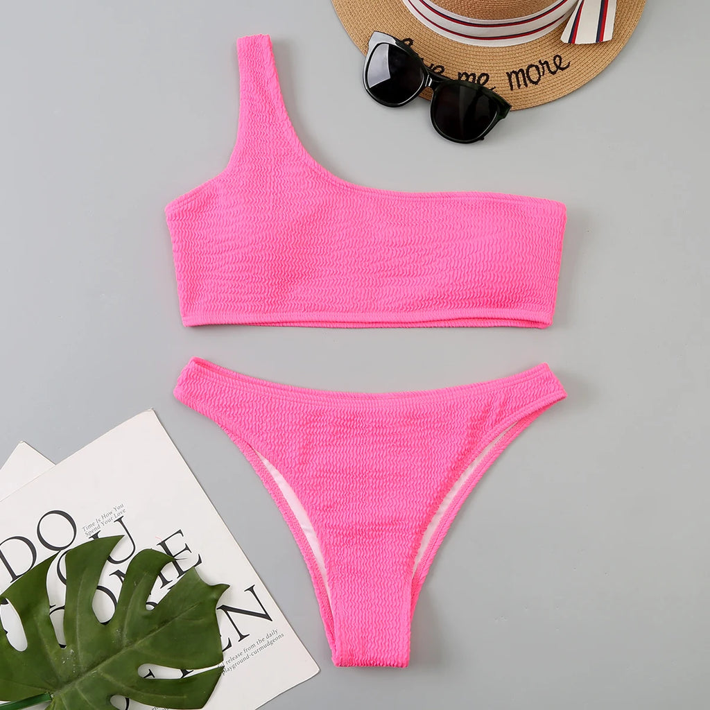 One Shoulder Teen Bikini