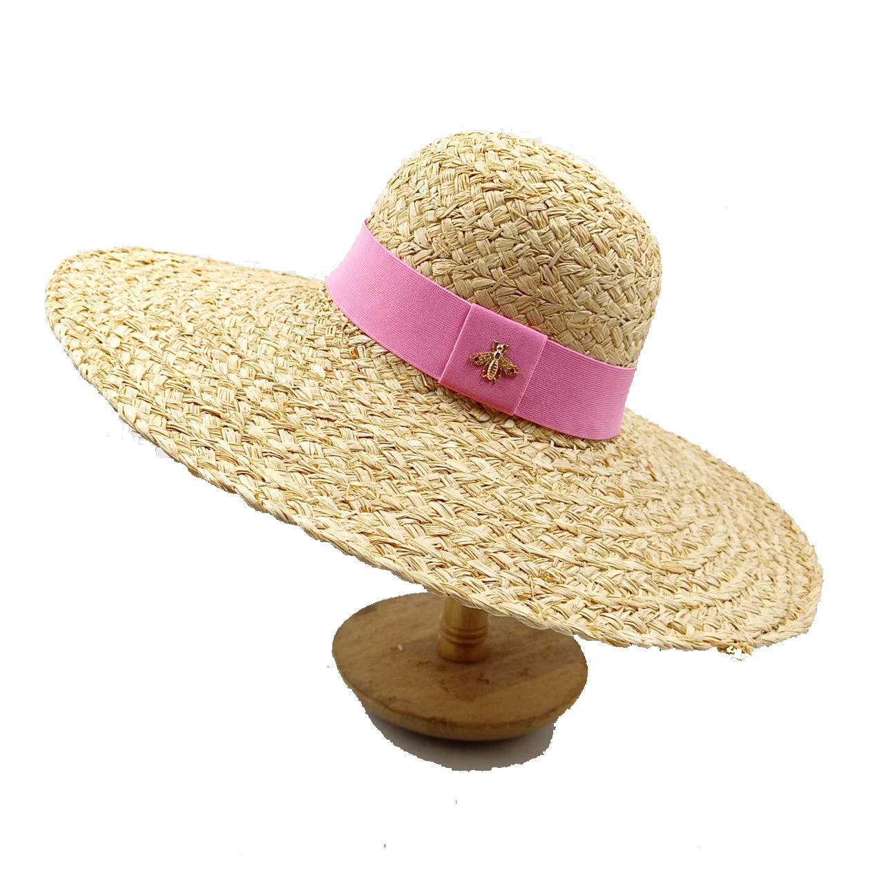 2024 Summer Straw Hat Beach Hat Women's Seaside Sun Hat Vacation Bow Ribbon Flat Top Big Brim Straw Hat praia 모자