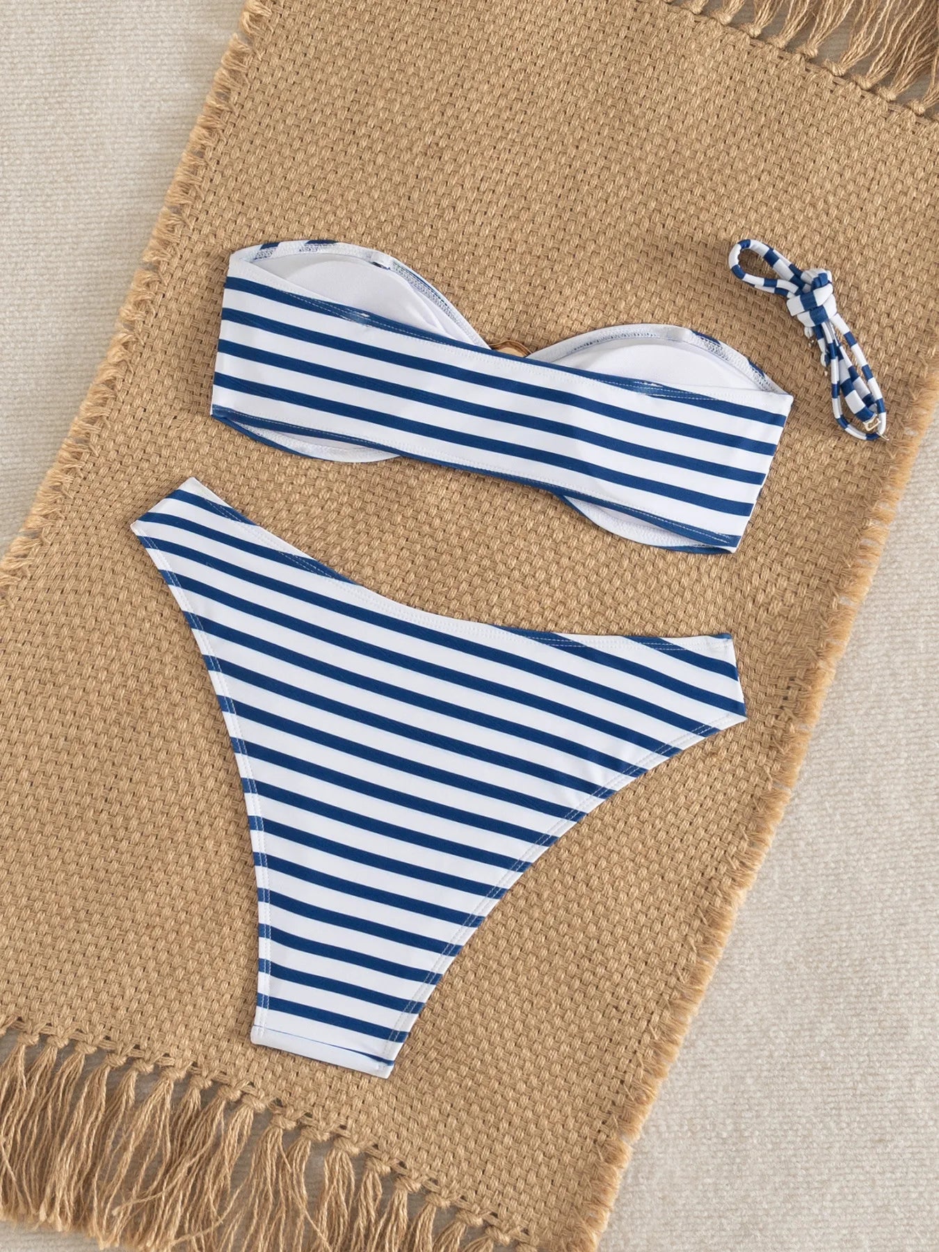 Blue Stripe Micro Bikini