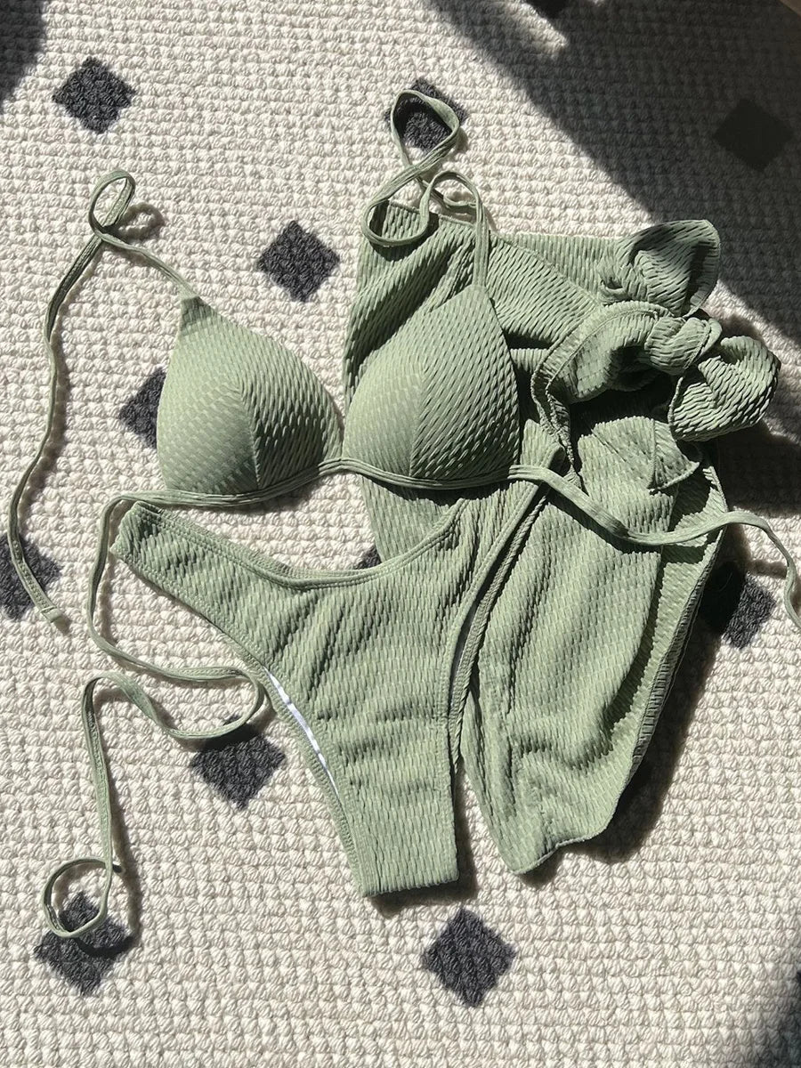 Sun-kissed Texture Swim Set