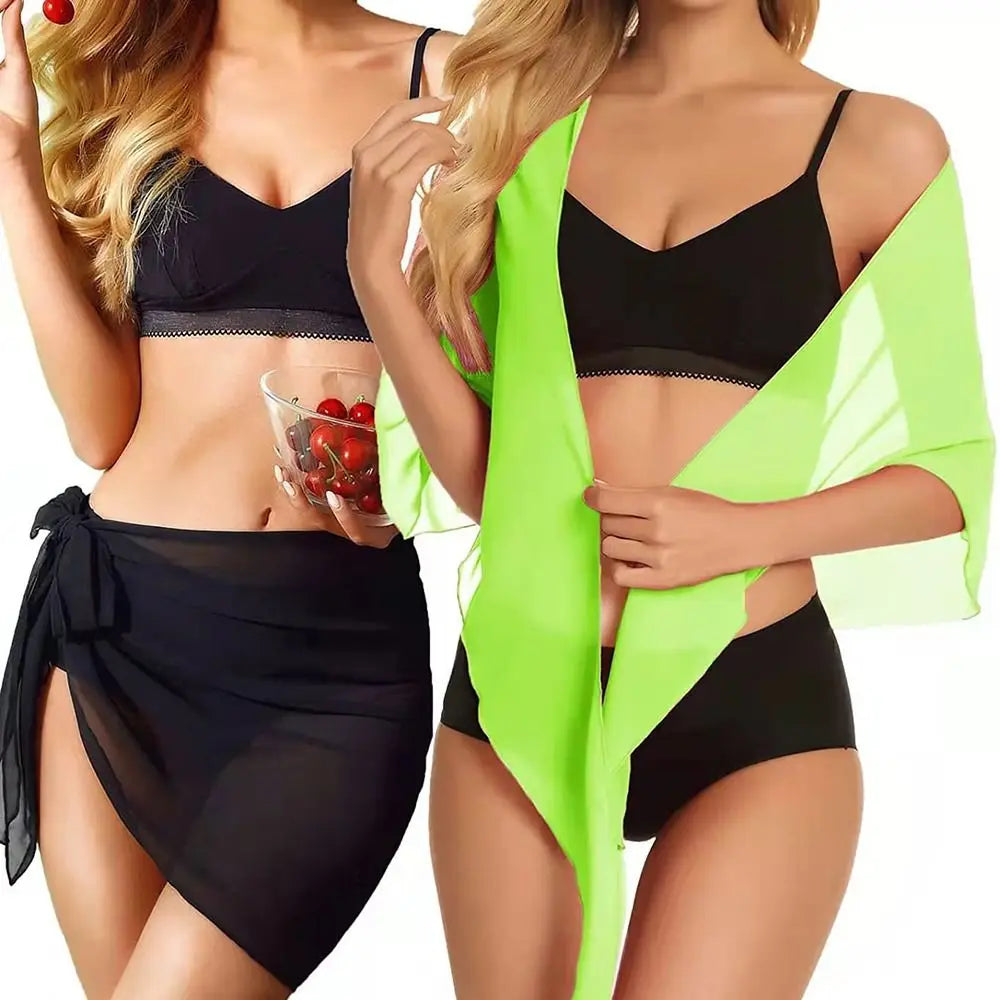 Sheer Short Beach Bikini Wrap