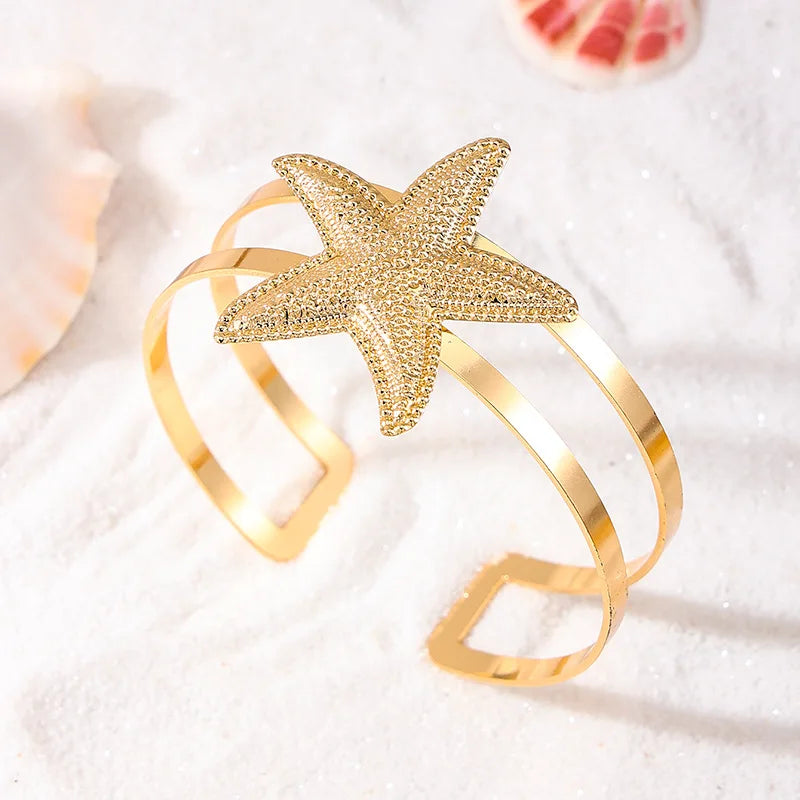 Bohemian Metal Starfish  Bracelet