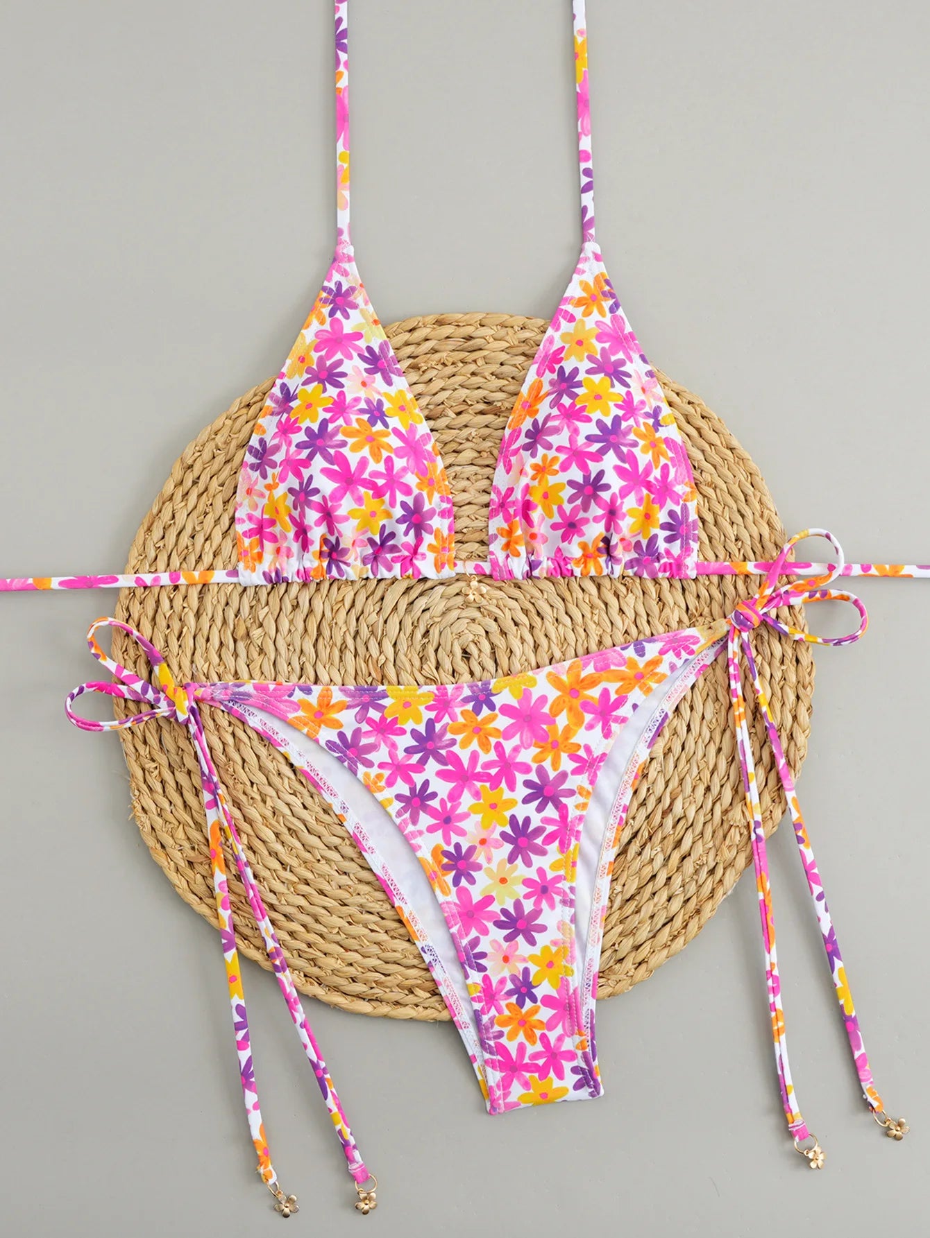Polka Dot Bikini Set Women Two Piece Swimwear - Flirty Sexy Instagram Beach Vacation Push Up Swimsuit