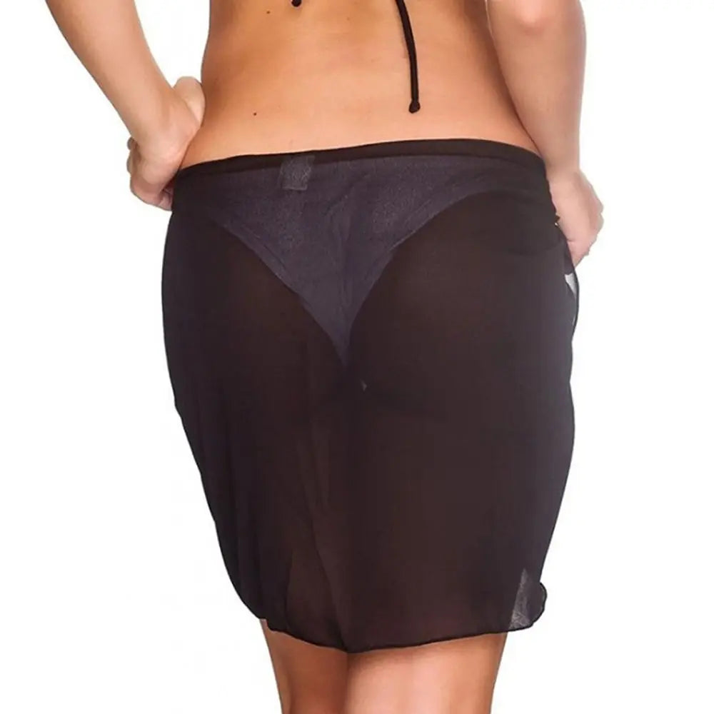 Sheer Short Beach Bikini Wrap