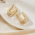Elegant Vintage U-Shaped Hoop Earrings