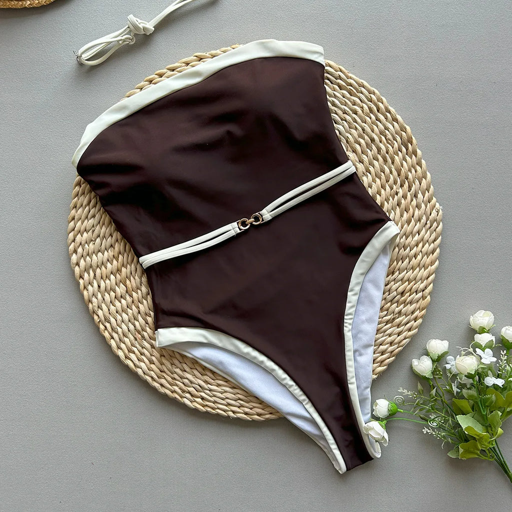 Sexy Strapless Bandeau Swimsuit