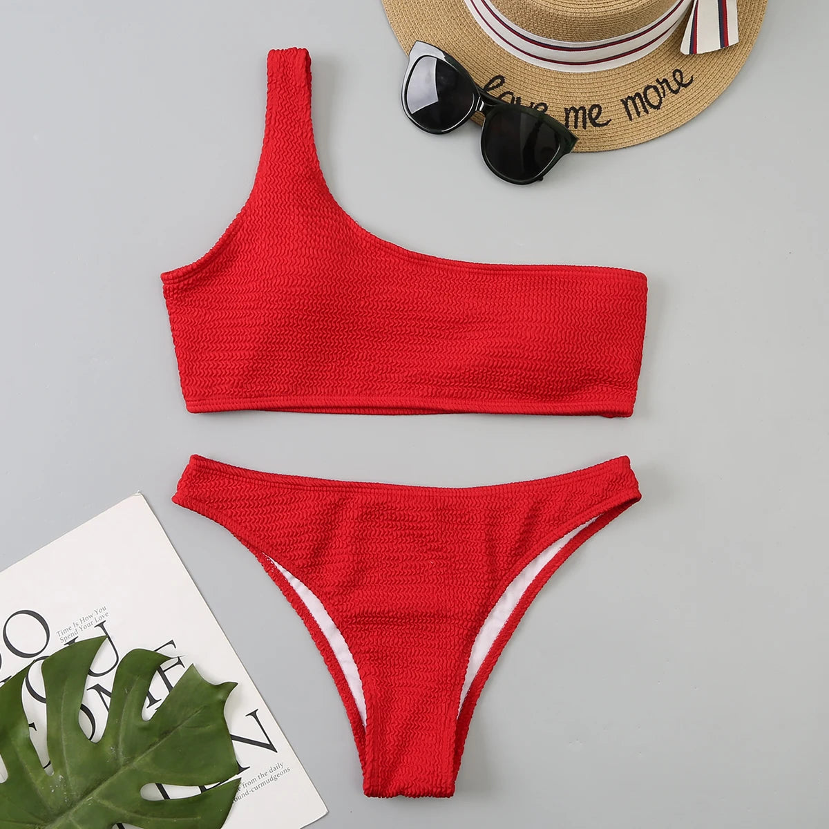 One Shoulder Teen Bikini