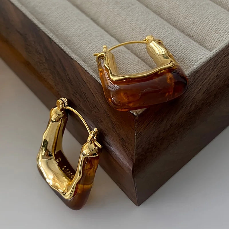Elegant Vintage U-Shaped Hoop Earrings