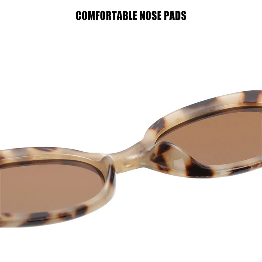 Retro Oval Sunglasses Small Frame Sunglasses For Women Men Jelly Color Gothic Glasses UV400 Fashion Shades Oval Mirror 2025 New