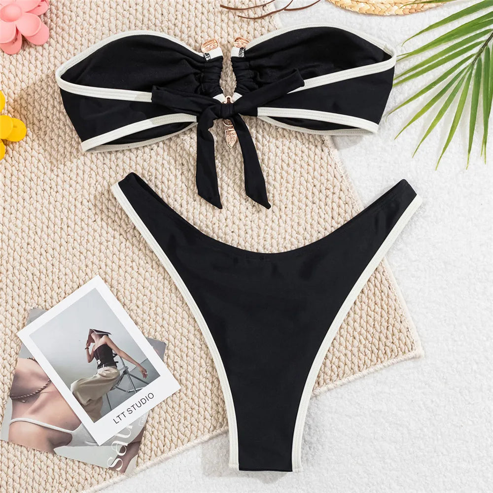 Metal Buckle Swimwear