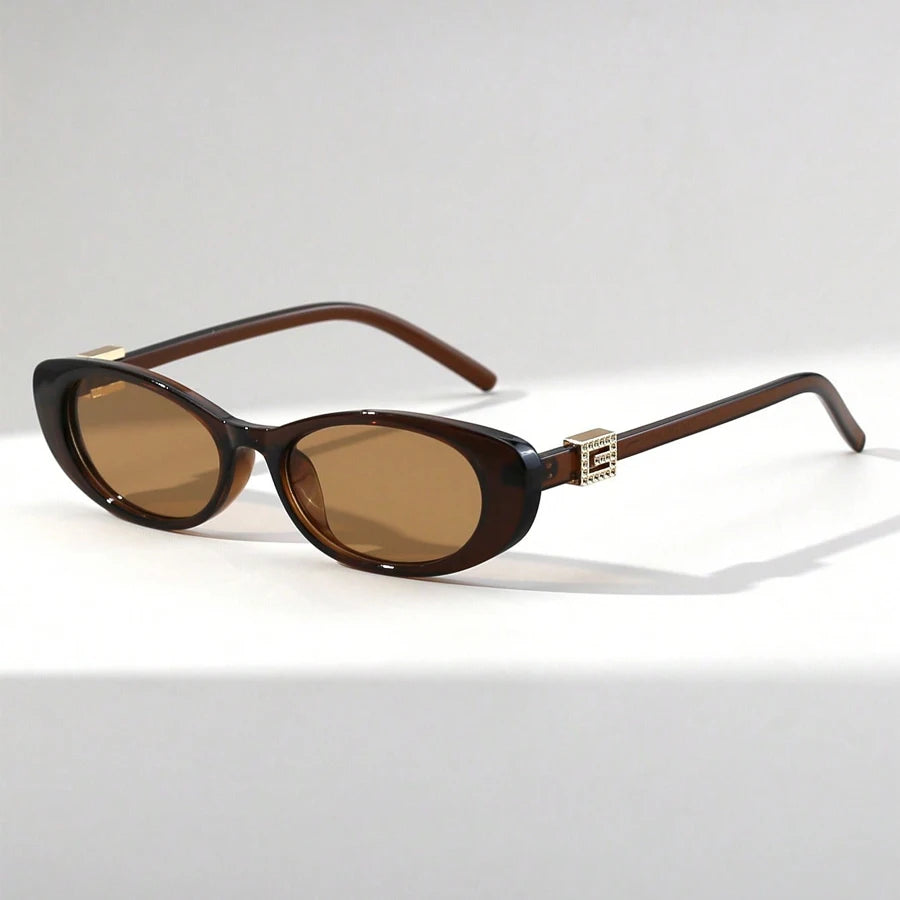 Retro Oval Frame Sunglasses