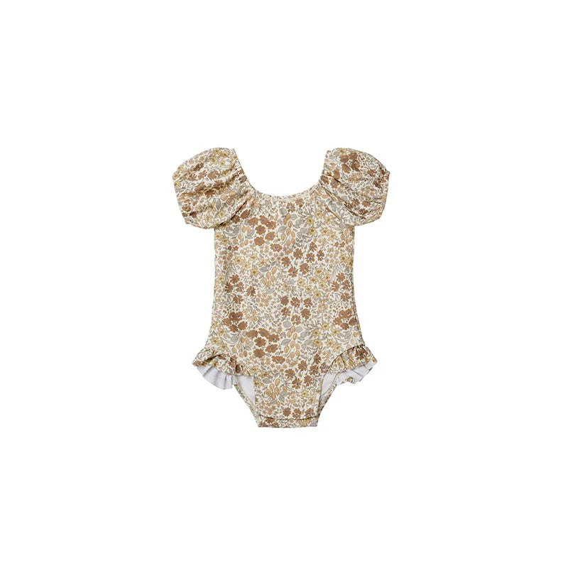 Baby Girl Floral Swim Suit Onesie