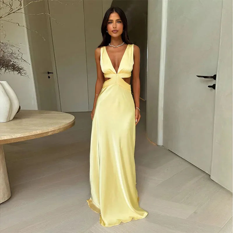 Slit Beach Vacation Dress