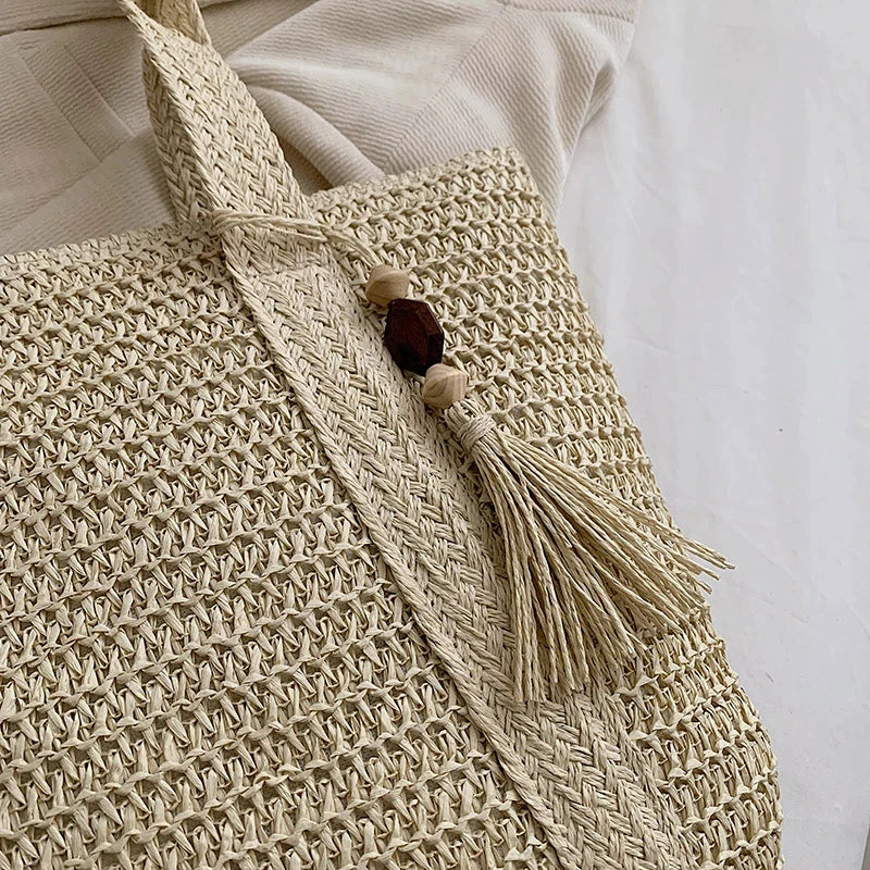 Straw Weave Tote Bag
