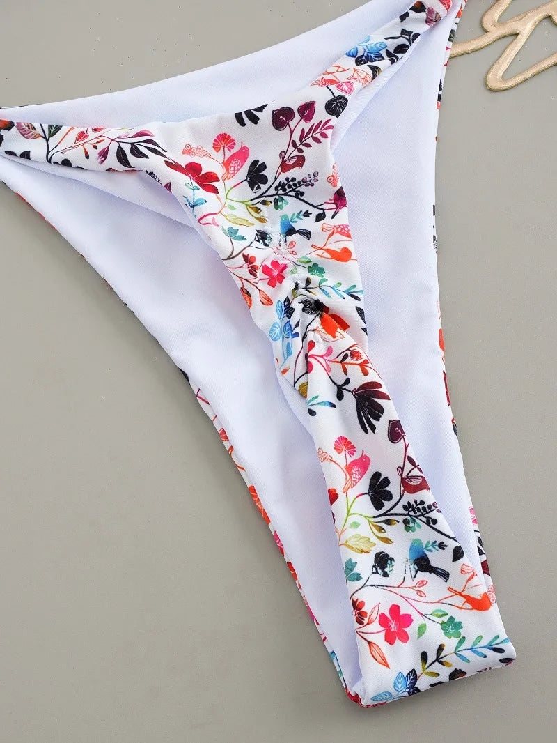Polka Dot Bikini Set Women Two Piece Swimwear - Flirty Sexy Instagram Beach Vacation Push Up Swimsuit