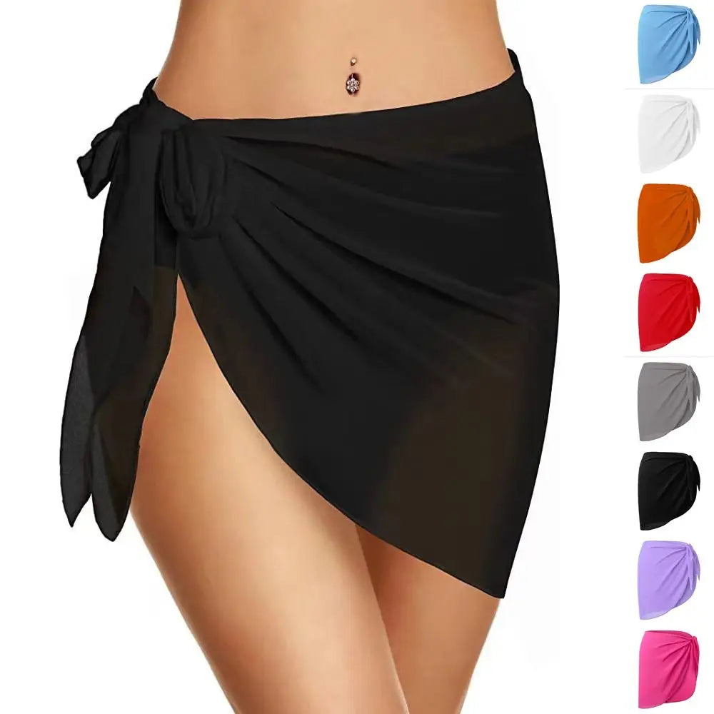 Sheer Short Beach Bikini Wrap
