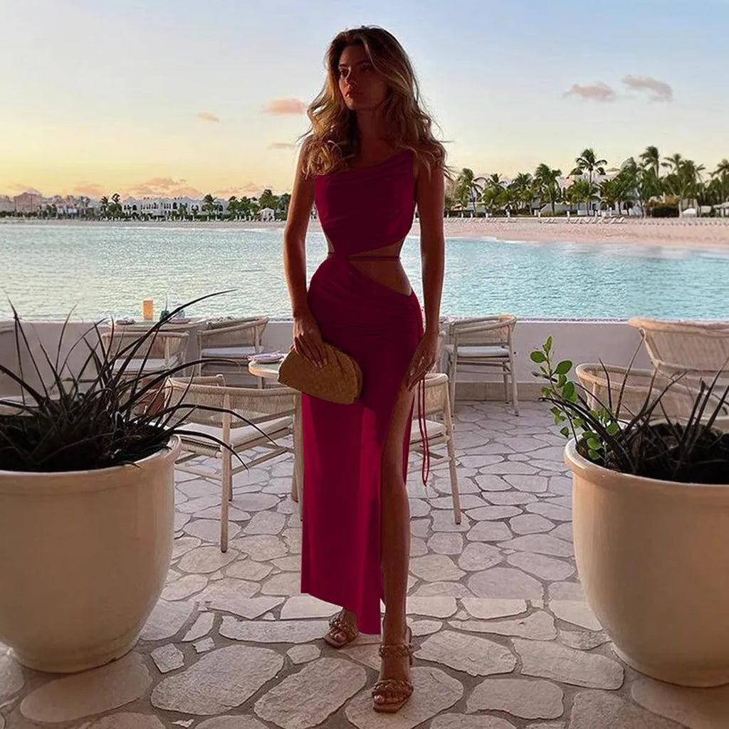 Golden Mirage Cutout Dress