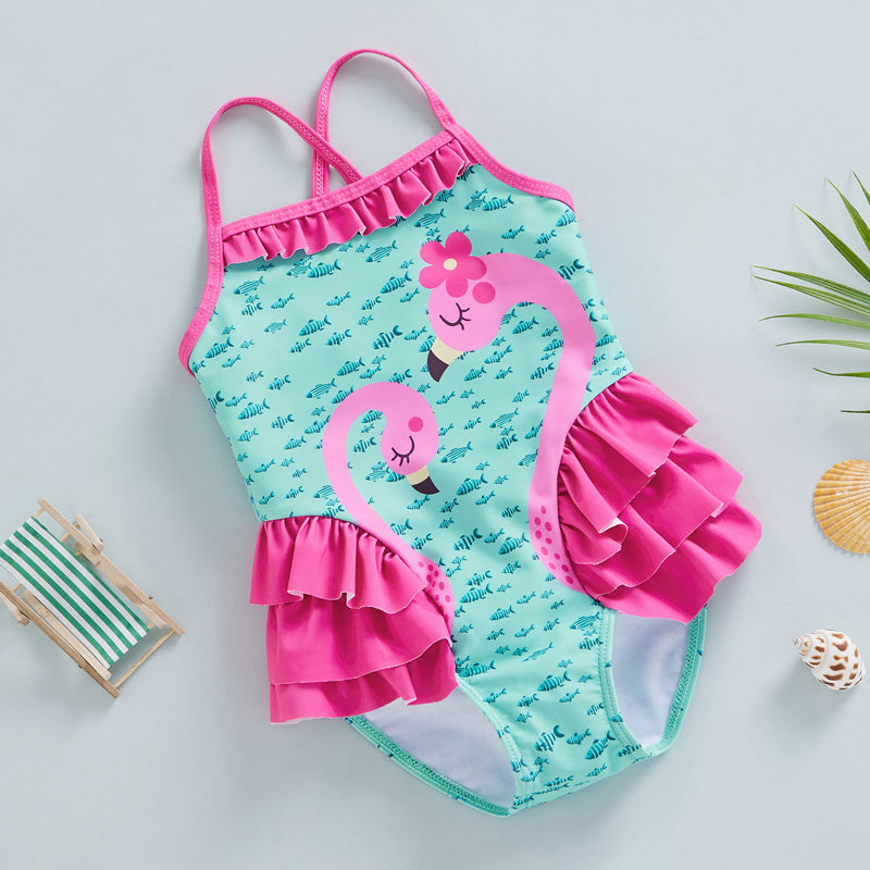 Floral Shell Print Summer Bathing Suit