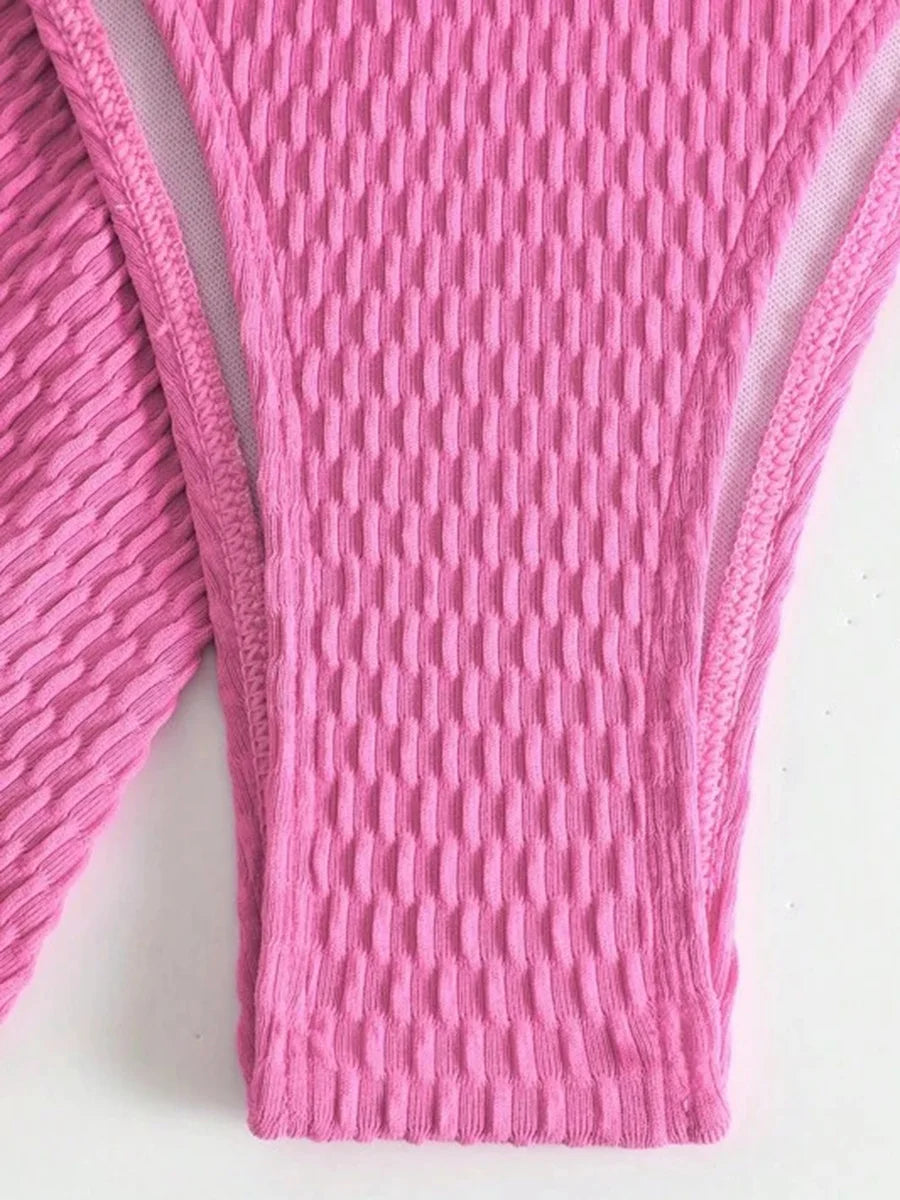 Sun-kissed Texture Swim Set