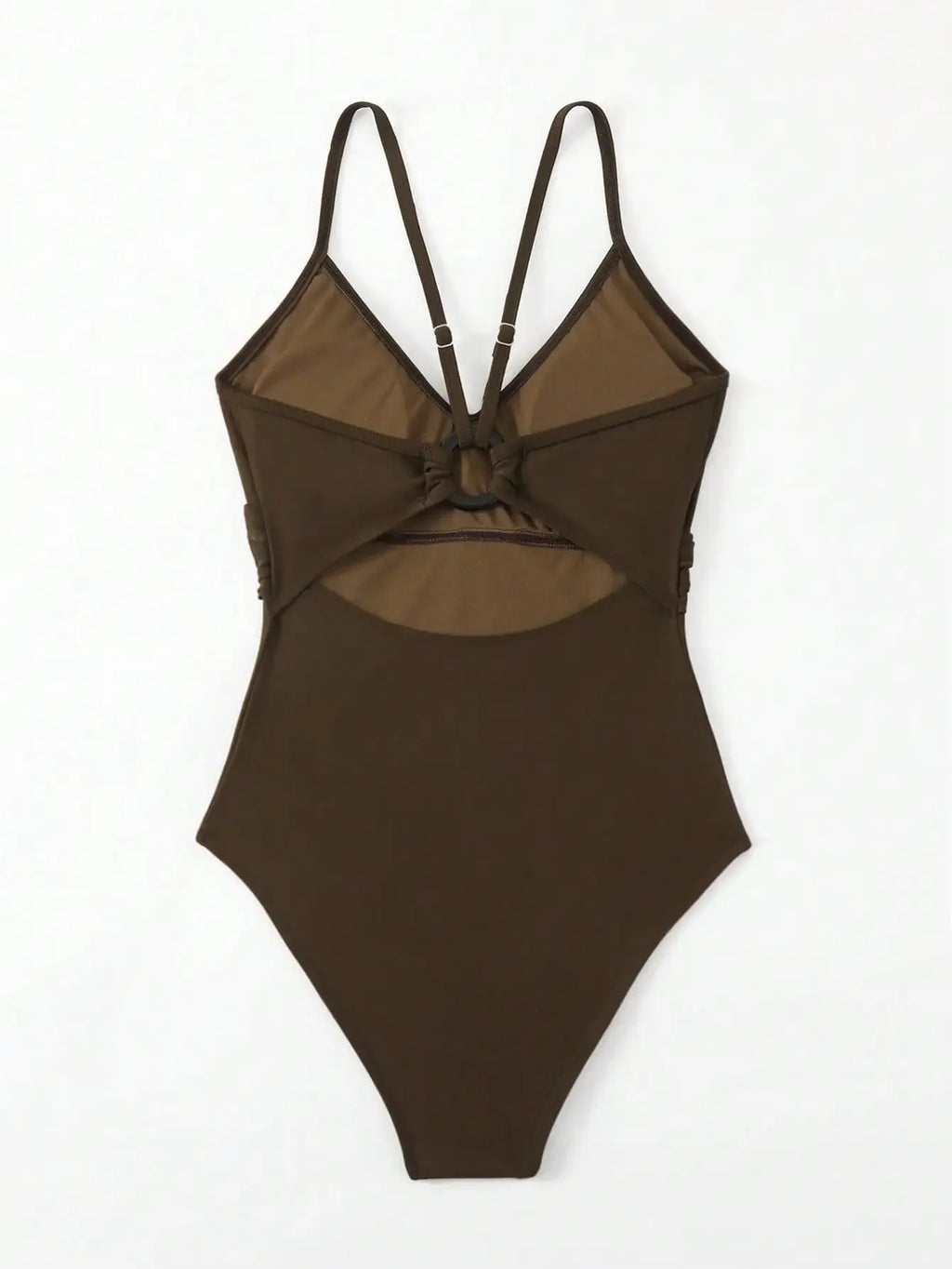 New solid color slim fit one-piece swimsuit