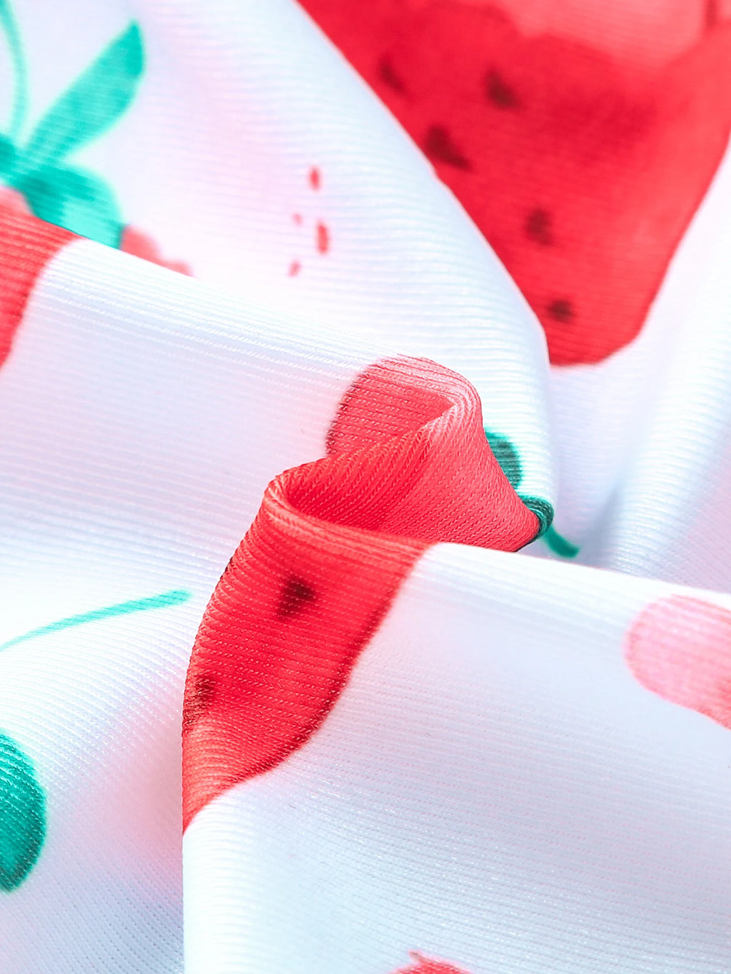 Strawberry Print Ruffle One-Piece Swimsuit
