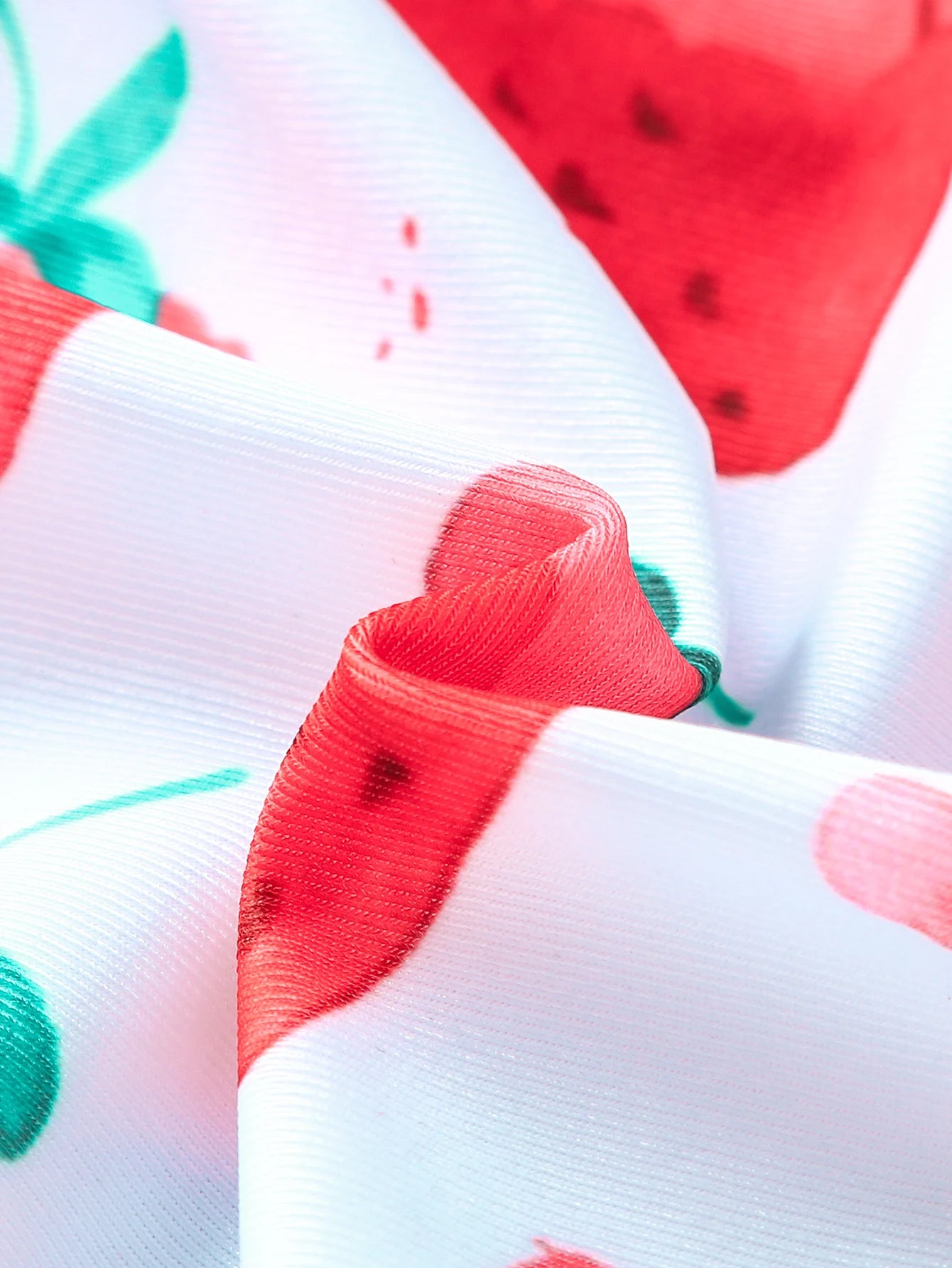 Strawberry Print Ruffle One-Piece Swimsuit